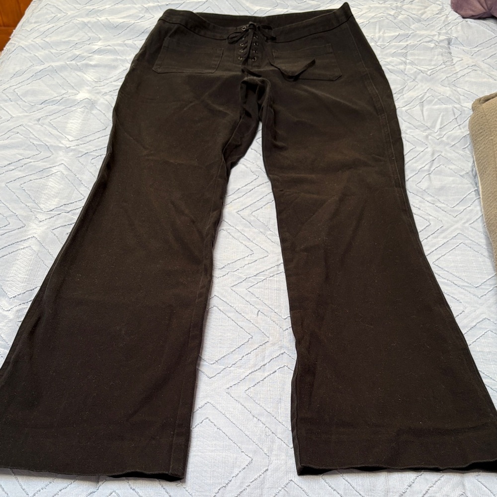 Juniors Express Black cotton/ 5% spandex Size 1/2 with string tie up closure.